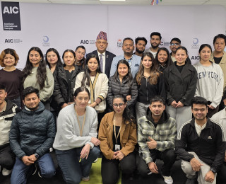 <p>Former Honorary Consul of Nepal Visits AIC in Support of Nepali Community</p>